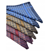 Lot de 12 Mouchoirs 100% coton jumel quadrillés 40x40cm