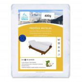 Encart Protège Matelas molleton 400gr/m² pour lit Tête et Pieds Relevables