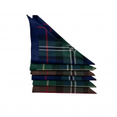 Mouchoirs qualité supérieure motifs écossais pliage triangle