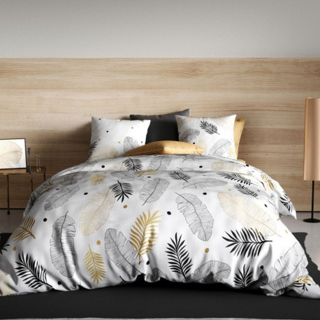 Housse de couette Envole 200x200 cm pur coton + taies