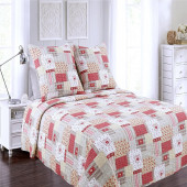 Couvre lit boutis Chamonix - 260x260 - 2 places enveloppe coton