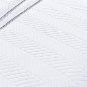 Couvre lit M23-6012 géométrique uni blanc - détail