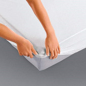 Protège Matelas 2x80x200 molleton coton 200gr/m² pour lit Tête et Pieds Relevables