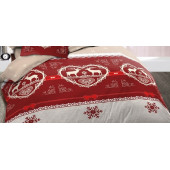 Housse de couette Montagne Winter Rouge